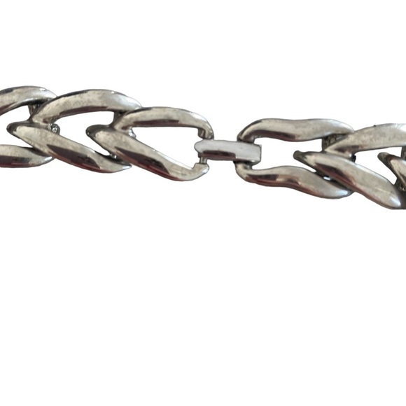 Vintage Napier silver tone collier necklace chain chunky - Picture 6 of 11